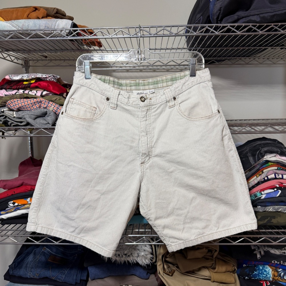 Vintage Billabong Corduroy Shorts Mens 32 Tan Surf Skate Casual Summer Surf